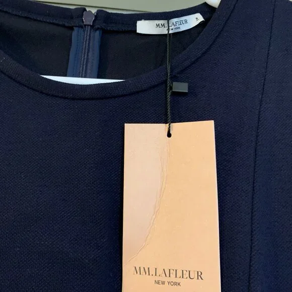 M.M.LaFleur Navy Dress Textured Ponte, Never Worn NWT - Picture 4 of 5